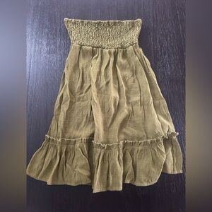 SHEIN Olive Strapless Dress (Like NEW)
